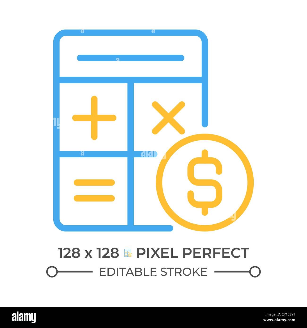 Counting money two color line icon. Financial accounting. Cash control ...