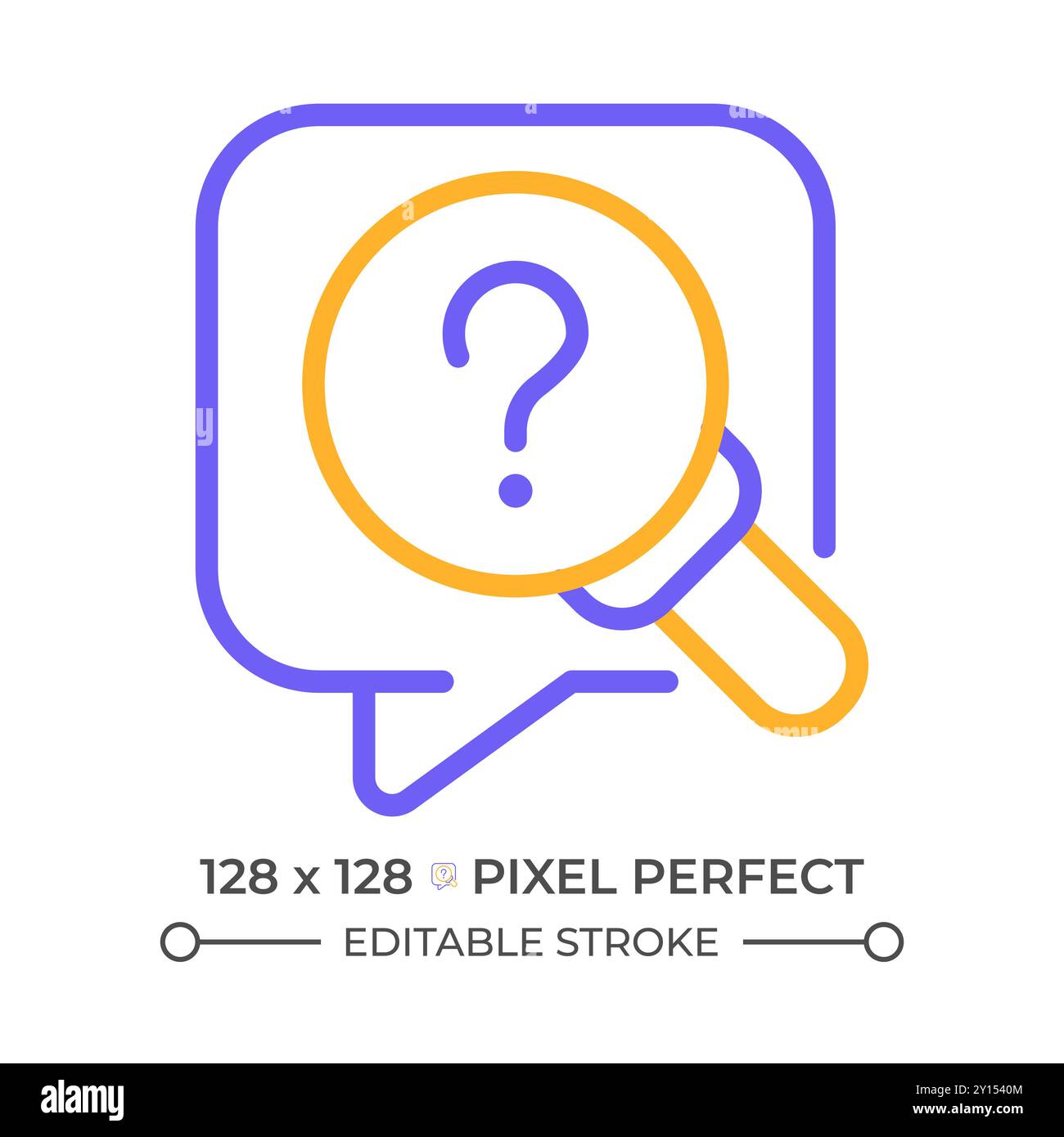 Magnifying glass searching question hi-res stock photography and images ...