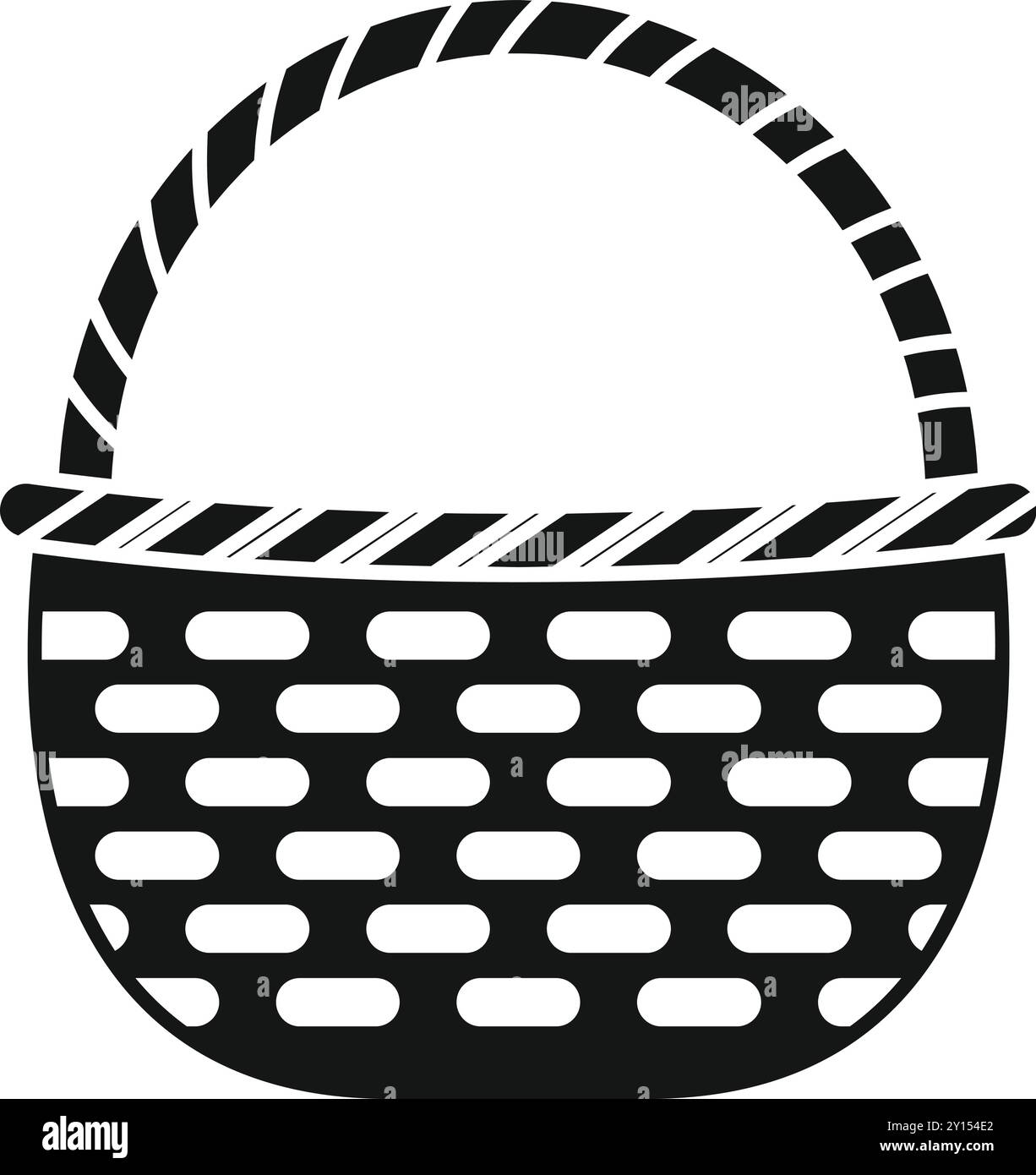 This simple vector illustration of a wicker basket is perfect for ...