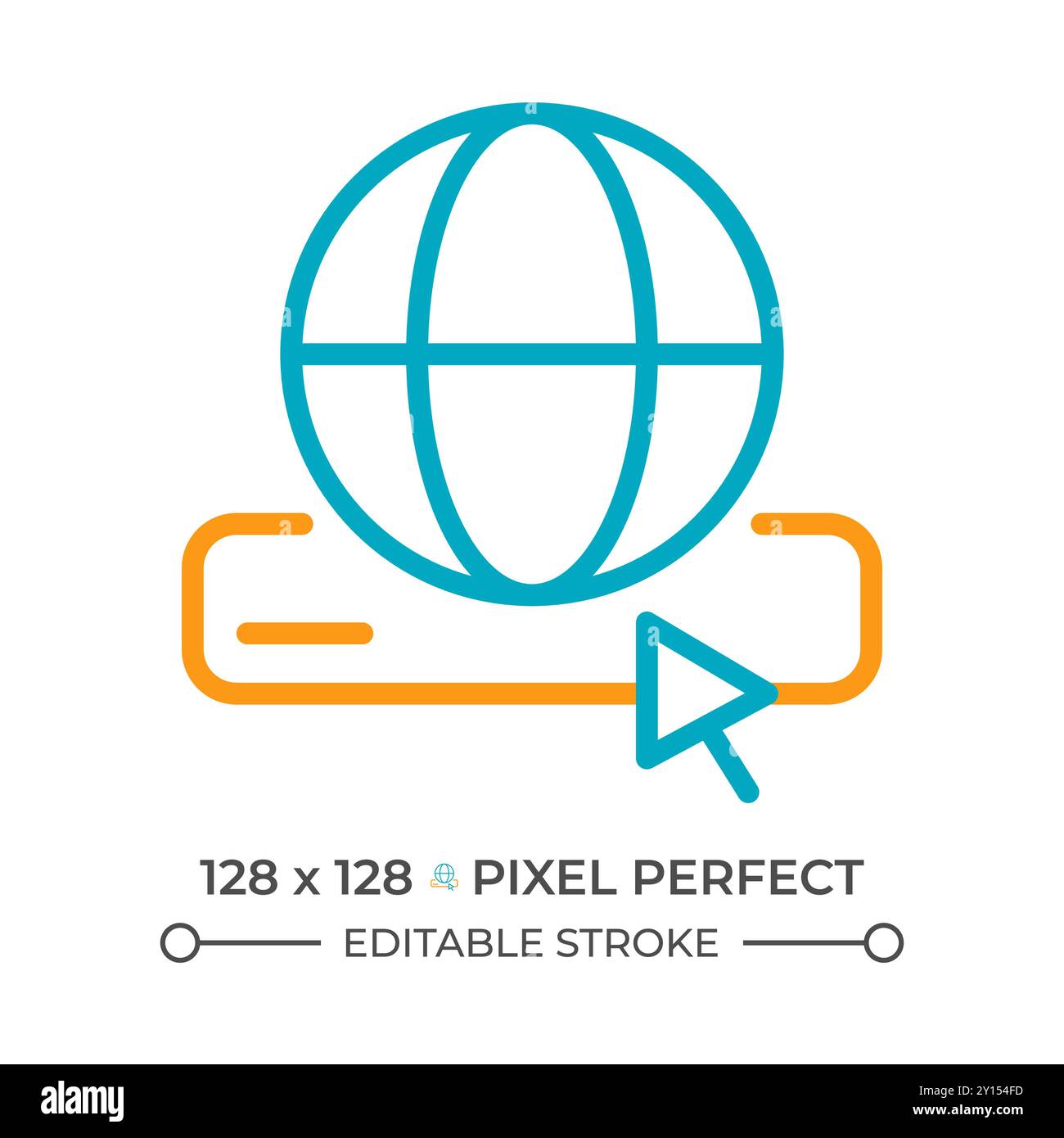 Internet search two color line icon Stock Vector Image & Art - Alamy