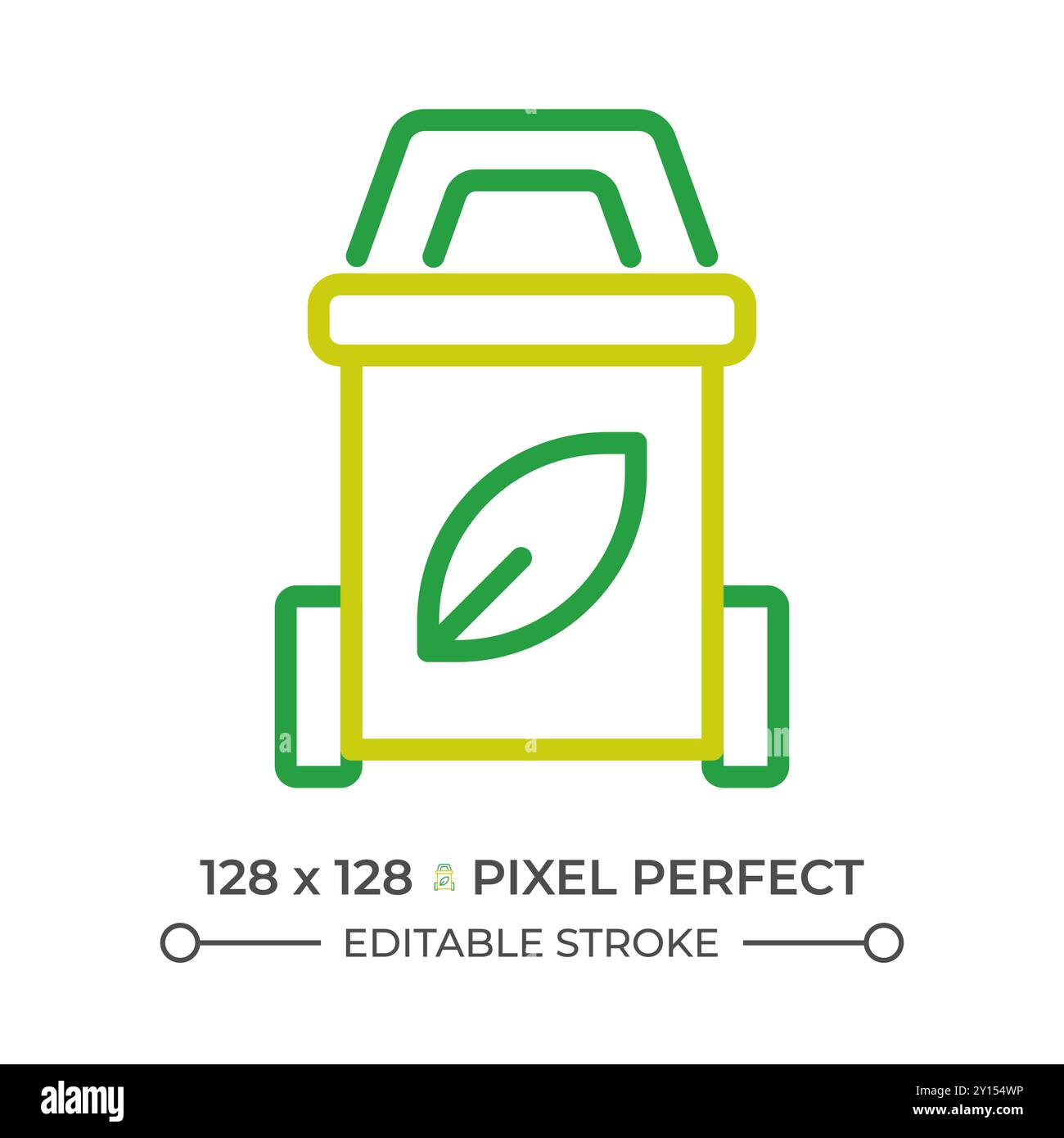 Waste sorting two color line icon Stock Vector