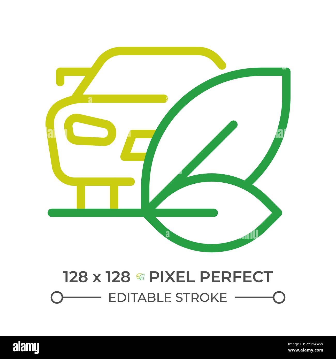 Eco car two color line icon Stock Vector Image & Art - Alamy
