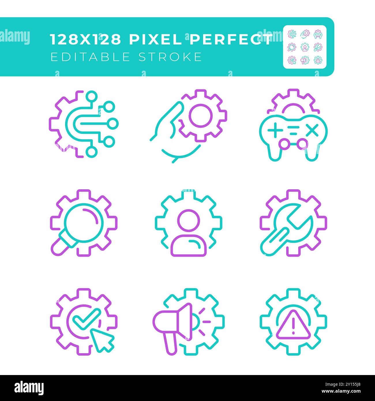 Gears settings setup hi-res stock photography and images - Alamy