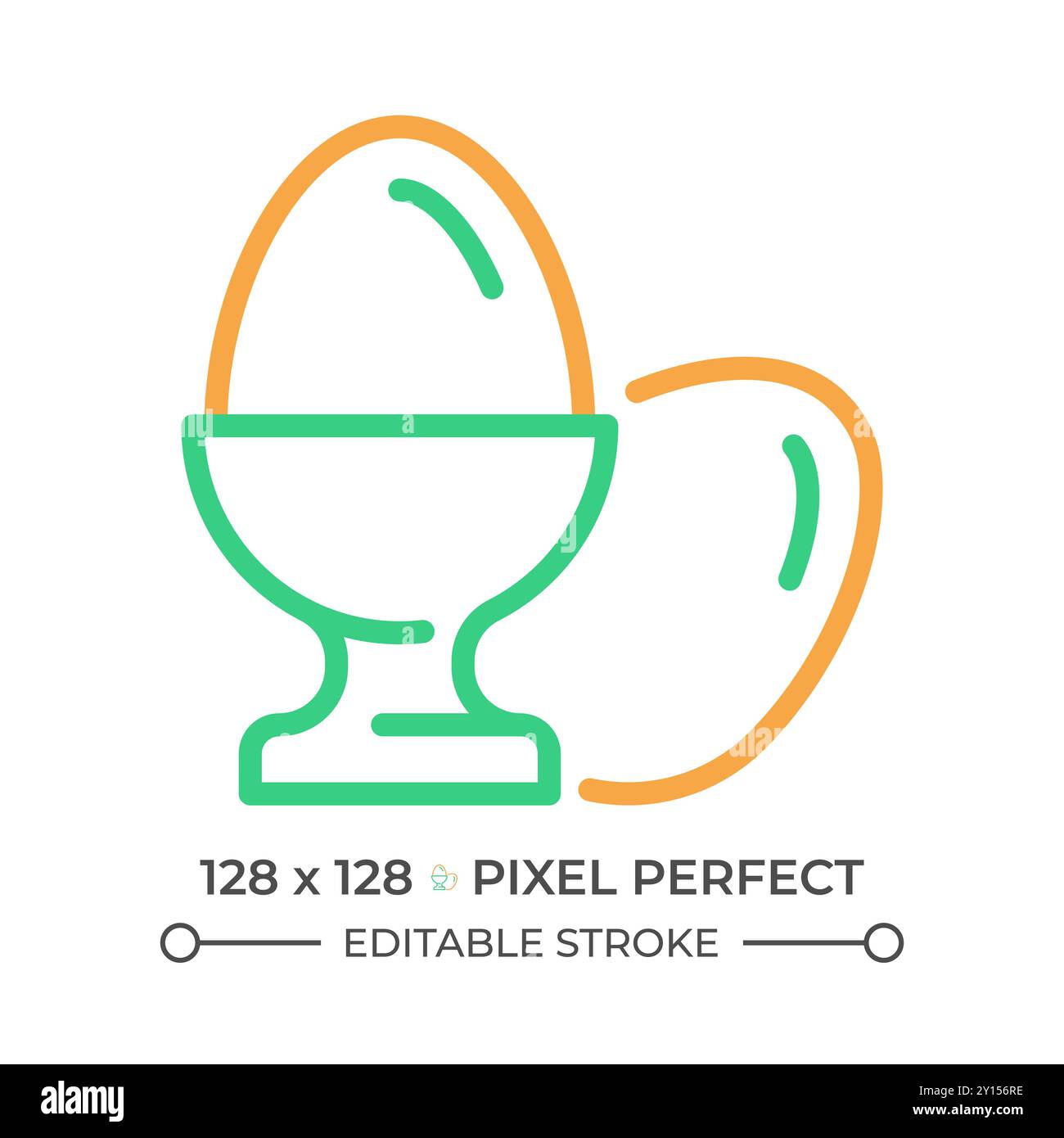 Eggs two color line icon Stock Vector