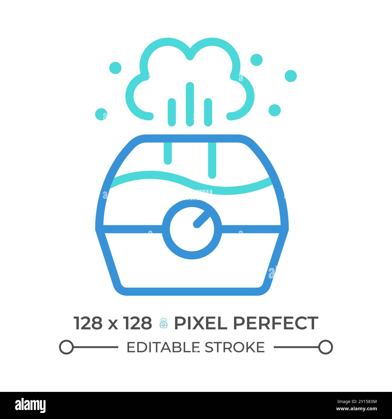 Air humidifier two color line icon Stock Vector