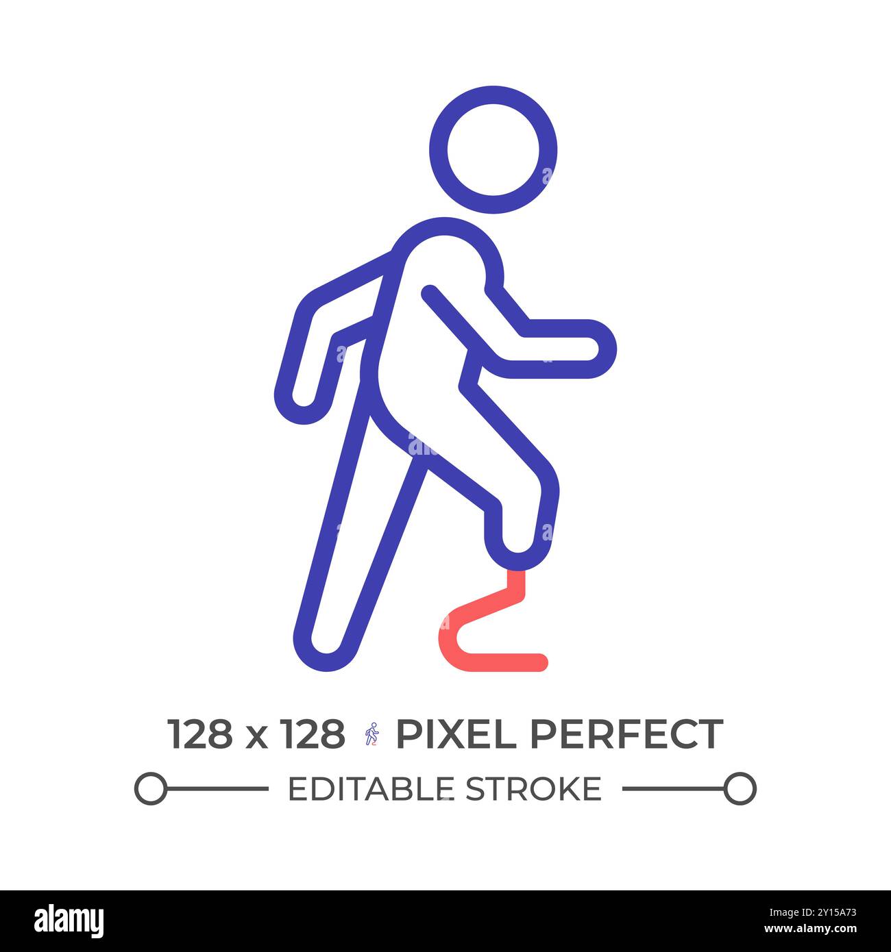 Prosthetic leg icon linear hi-res stock photography and images - Alamy