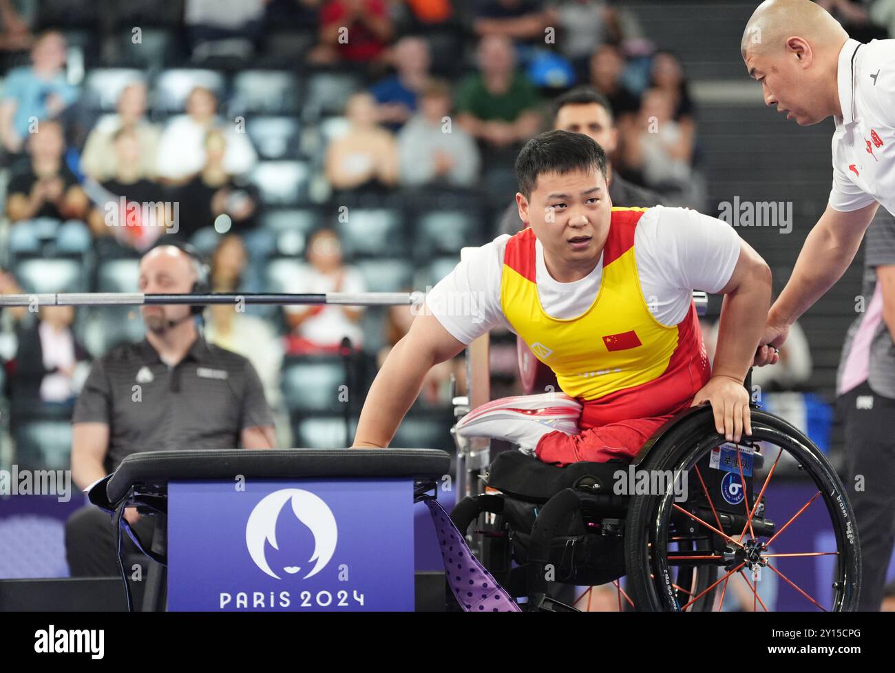 China's Yongkai Qi during the men's up to 59kg final at La Chapelle