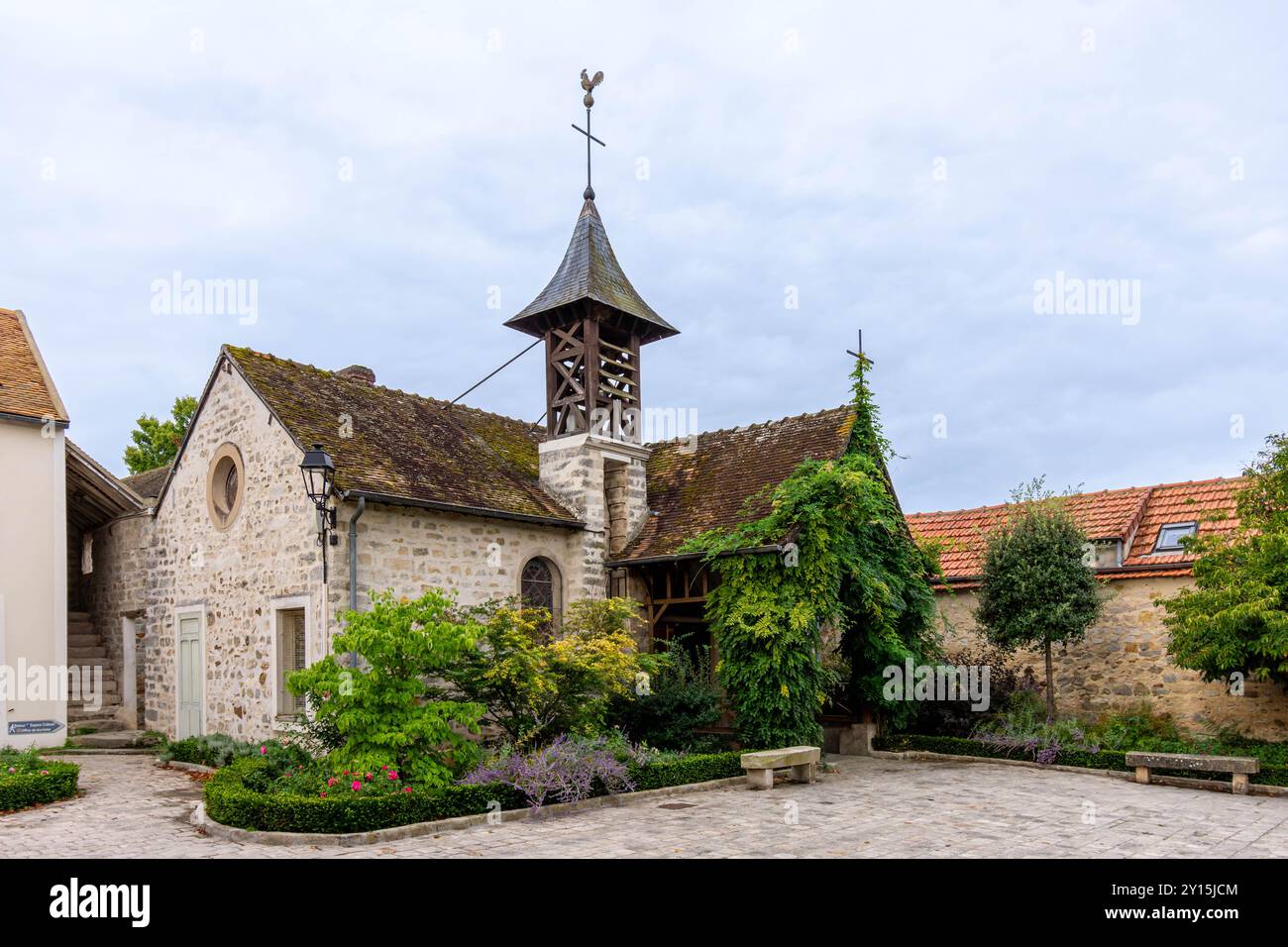 Exterior view of the Notre-Dame-de-la-Persévérance chapel, aka Saint-Paul chapel, located on Grande Rue in the tourist village of Barbizon, France Stock Photo