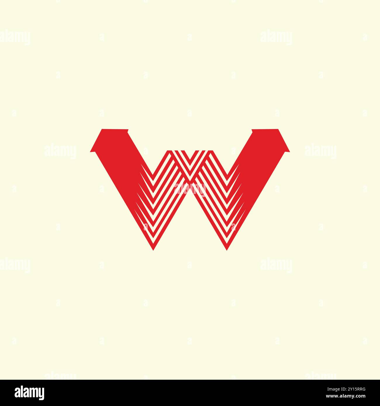 Red Arrow Creative line W Logo Stock Vector Image & Art - Alamy