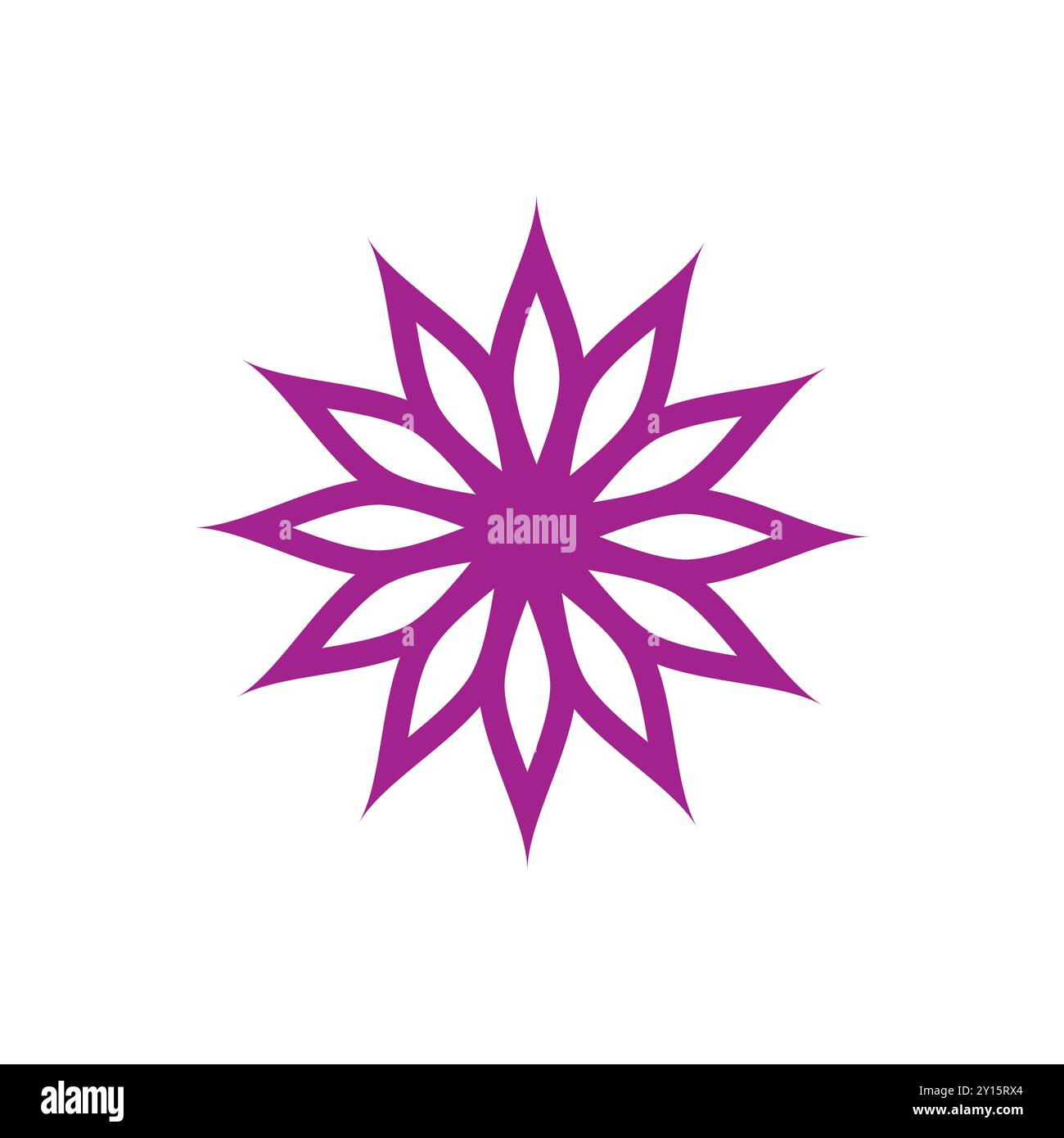 Pink Circle Flower Mandala Design Shape Stock Vector