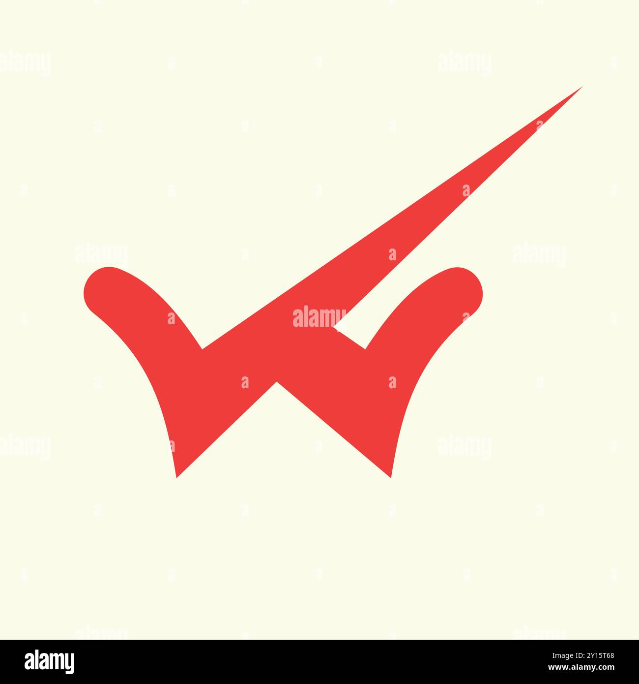 Red Letter W with Right sign Logo Stock Vector Image & Art - Alamy