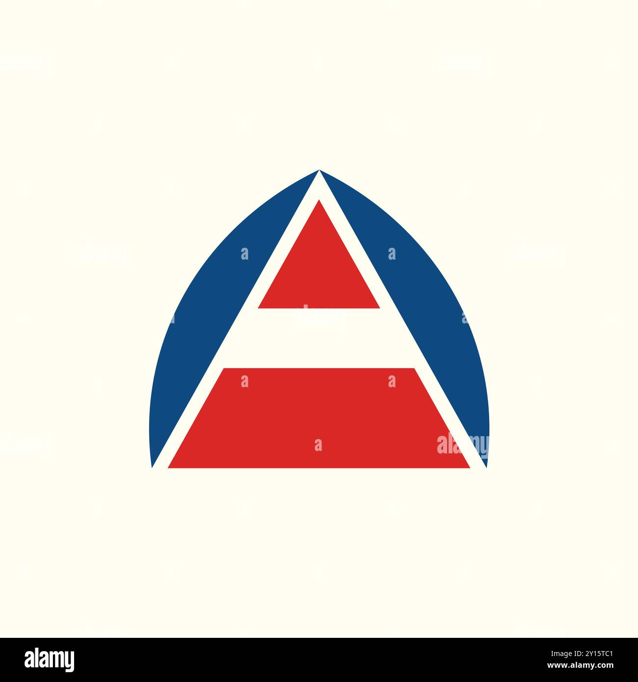 Triangle Letter A Logo Design witn circle Stock Vector