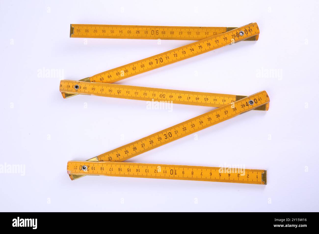 One ruler isolated on white, top view. Construction tool Stock Photo ...