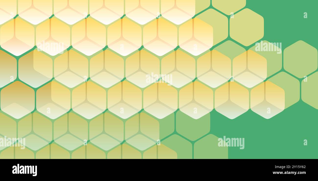 Colorful Minimalist 3D Translucent Overlapped Cubes Pattern, Modern Style Hexagonal Texture - Editable Abstract Background Design, Vector Template for Stock Vector