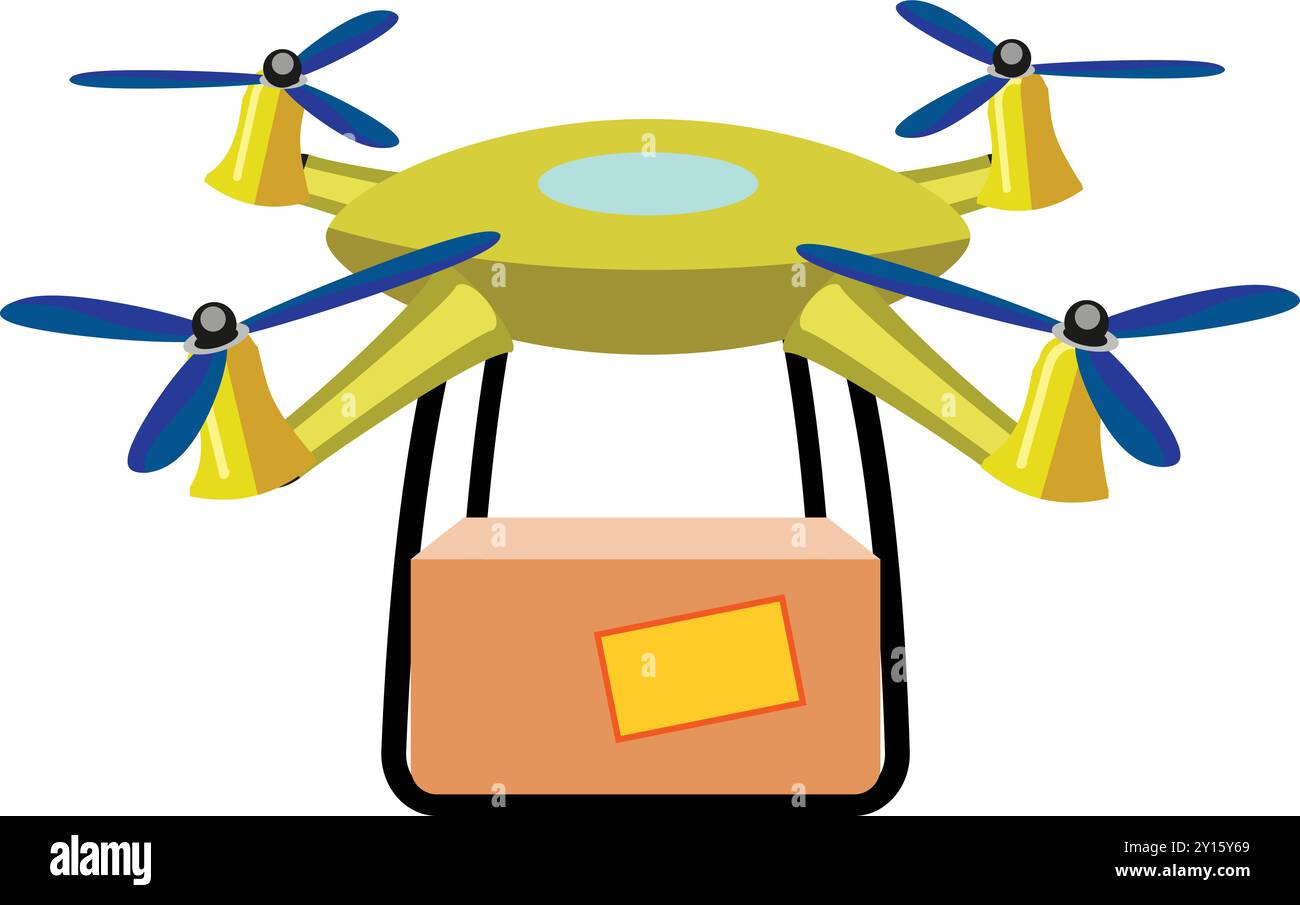 Cargo carrying drone Stock Vector Images - Alamy