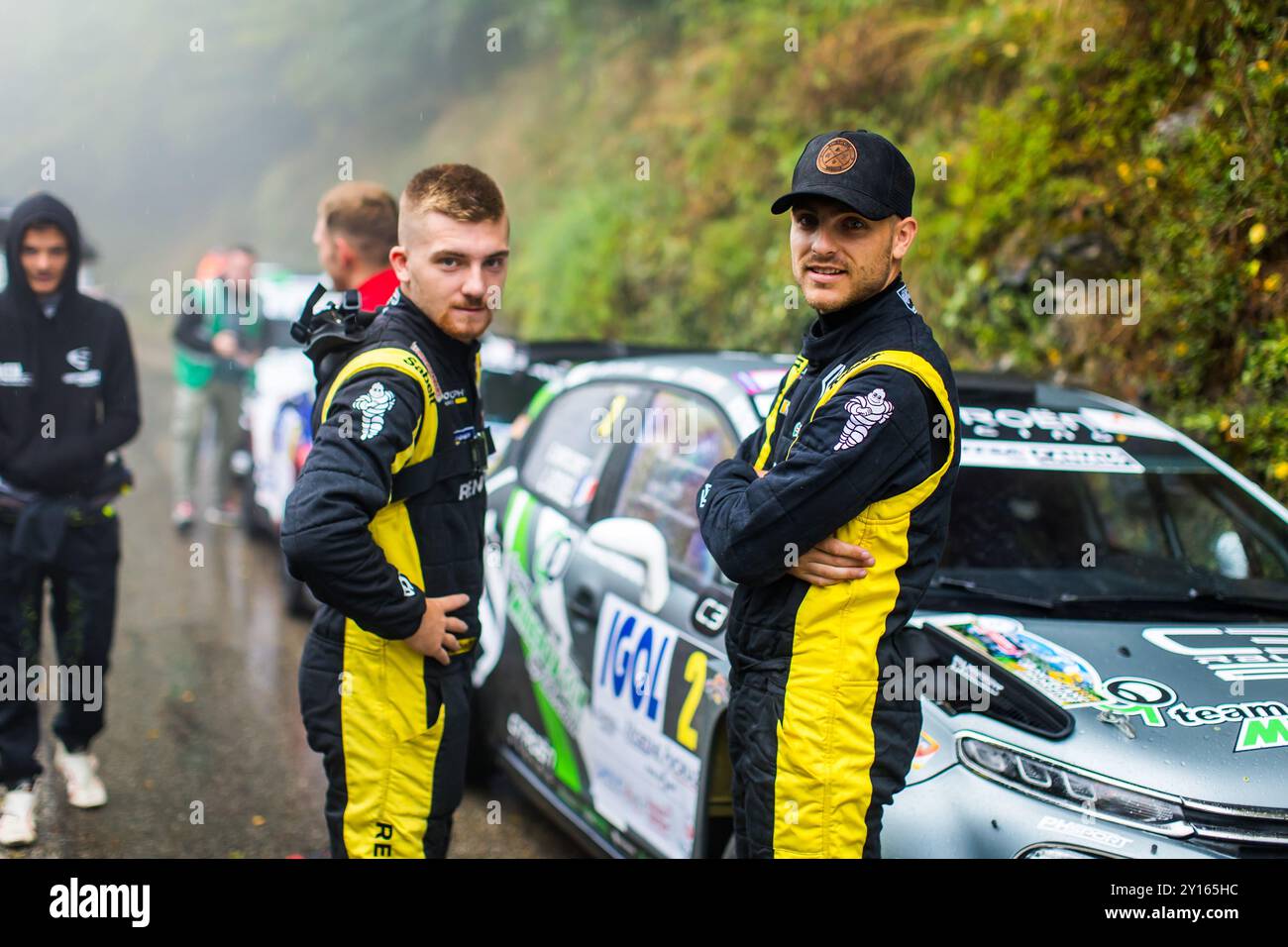 Morzine, France. 05th Sep, 2024. FACCHINETTI Amaury, DEGUS Corentin, Renault Clio Rally5, portrait during the Rallye Mont-Blanc Morzine 2024, 6th round of the Championnat de France des Rallyes 2024, from September 6 to 9 in Morzine, France - Photo Bastien Roux/DPPI Credit: DPPI Media/17�Թ����� Live News Stock Photo