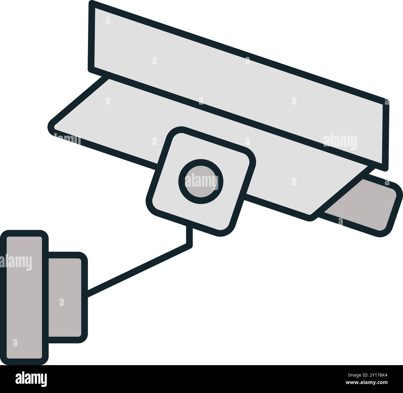 Security camera providing safety and recording video Stock Vector