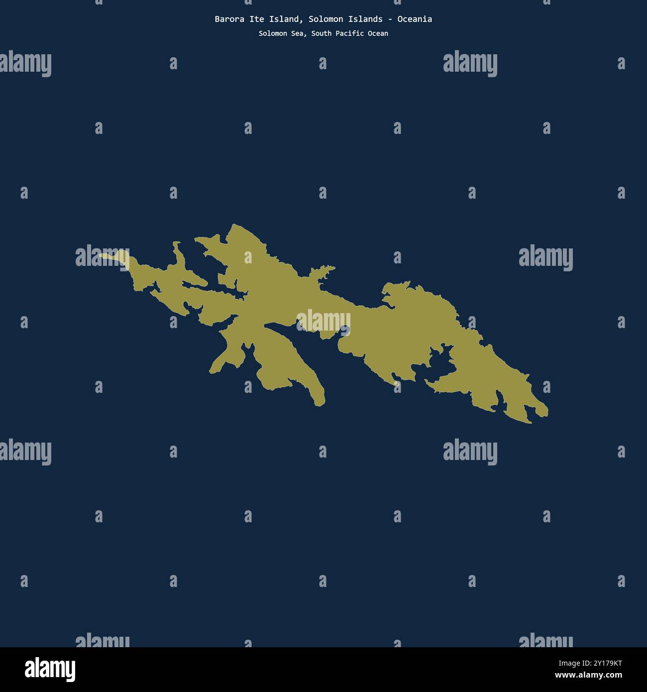 Shape of Barora Ite Island in the Solomon Sea, belonging to Solomon ...