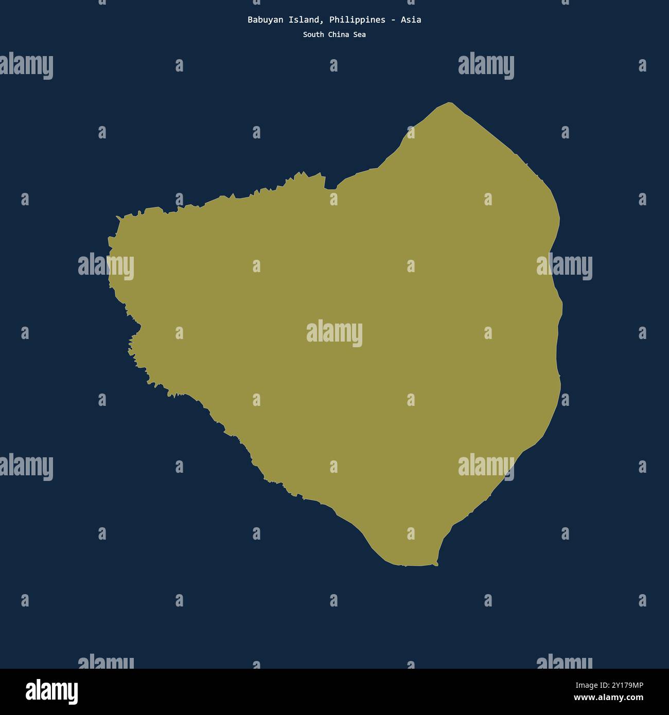 Shape of Babuyan Island in the South China Sea, belonging to ...