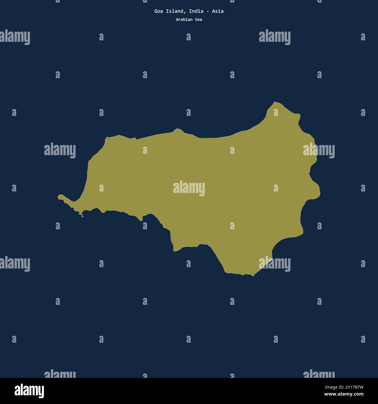 Shape of Goa Island in the Arabian Sea, belonging to India Stock Photo ...