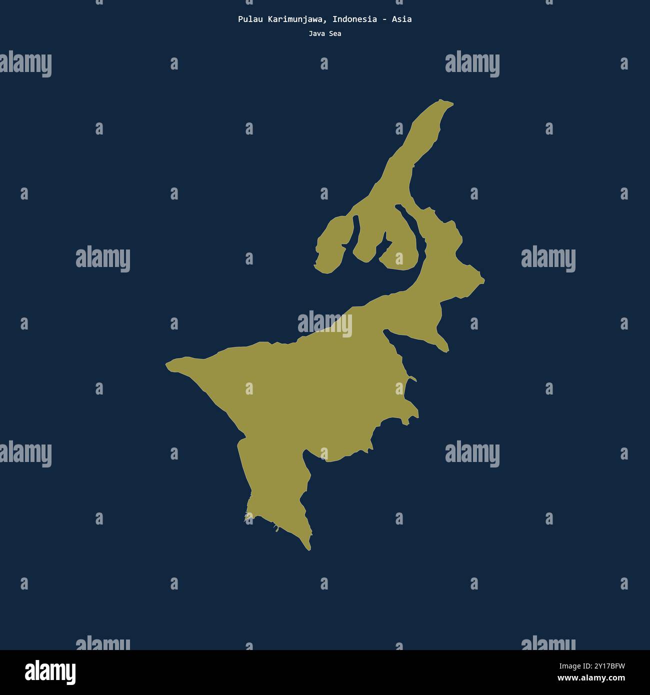 Shape of Pulau Karimunjawa in the Java Sea, belonging to Indonesia ...