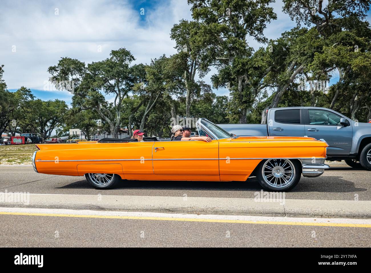 Gulfport, MS - October 07, 2023: Wide angle side view of a 1964