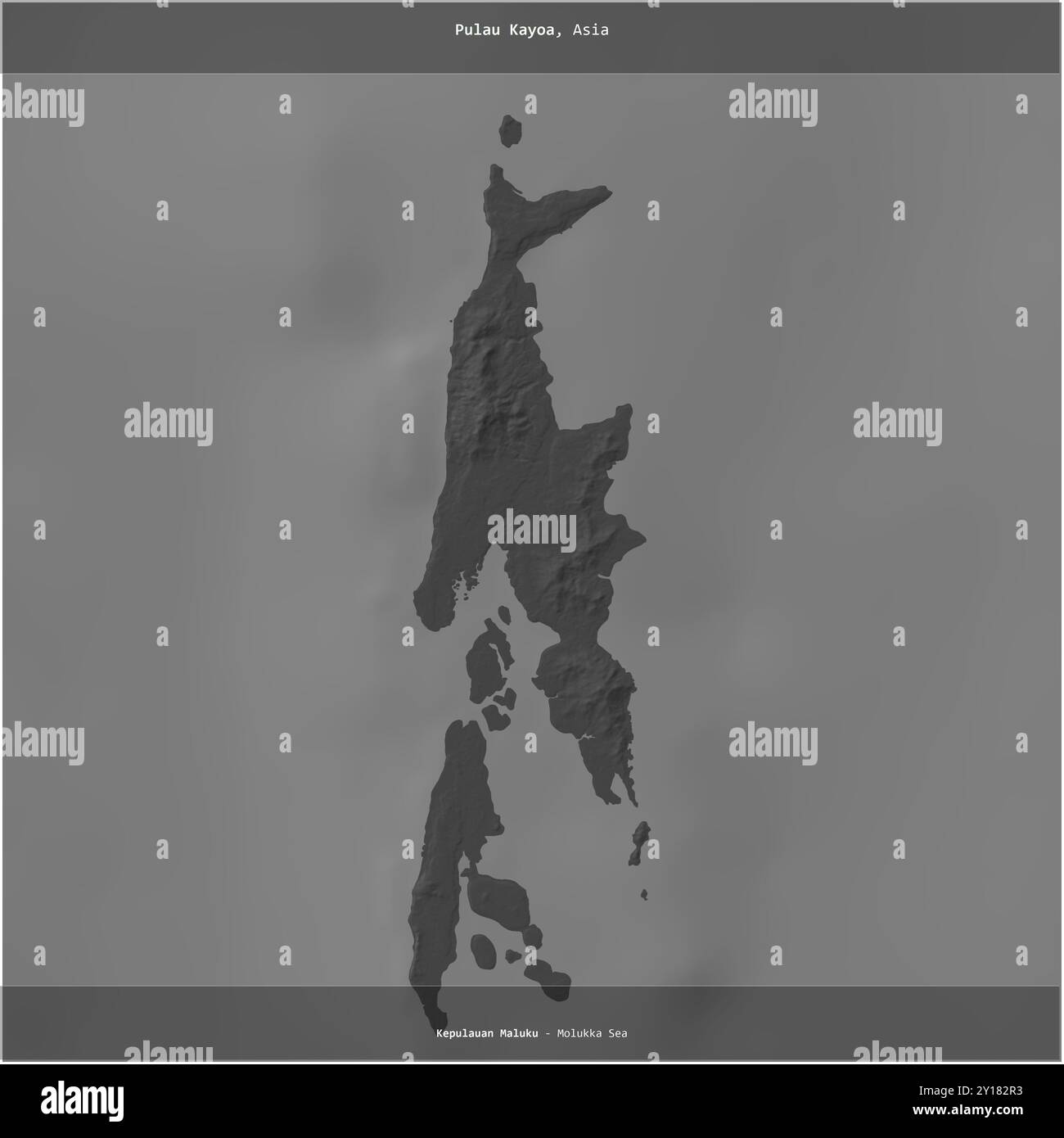 Kayoa Pulau Kayoa in the Molukka Sea, belonging to Indonesia, cropped to ...