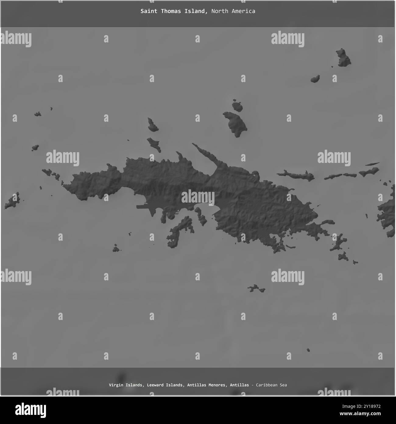 Saint Thomas Island in the Caribbean Sea, belonging to U. S. Virgin ...