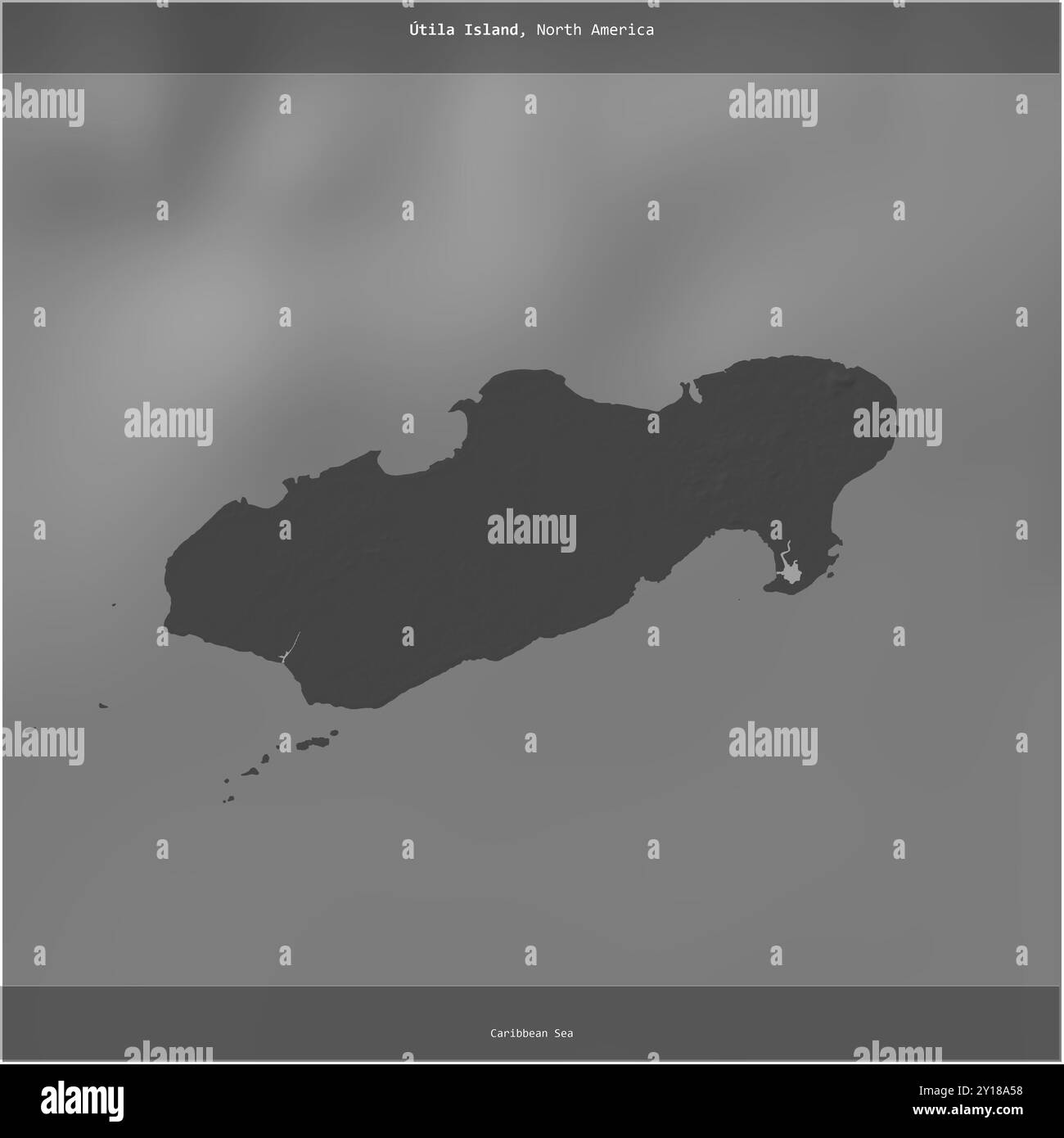 Utila Island In The Caribbean Sea, Belonging To Honduras, Cropped To 