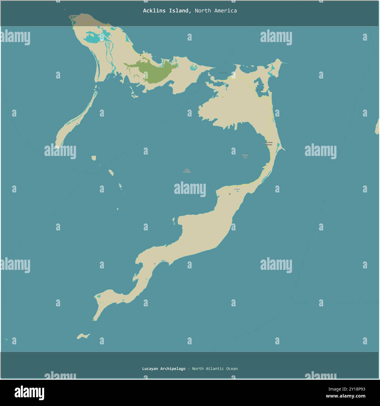 Acklins Island in the North Atlantic Ocean, belonging to Bahamas ...