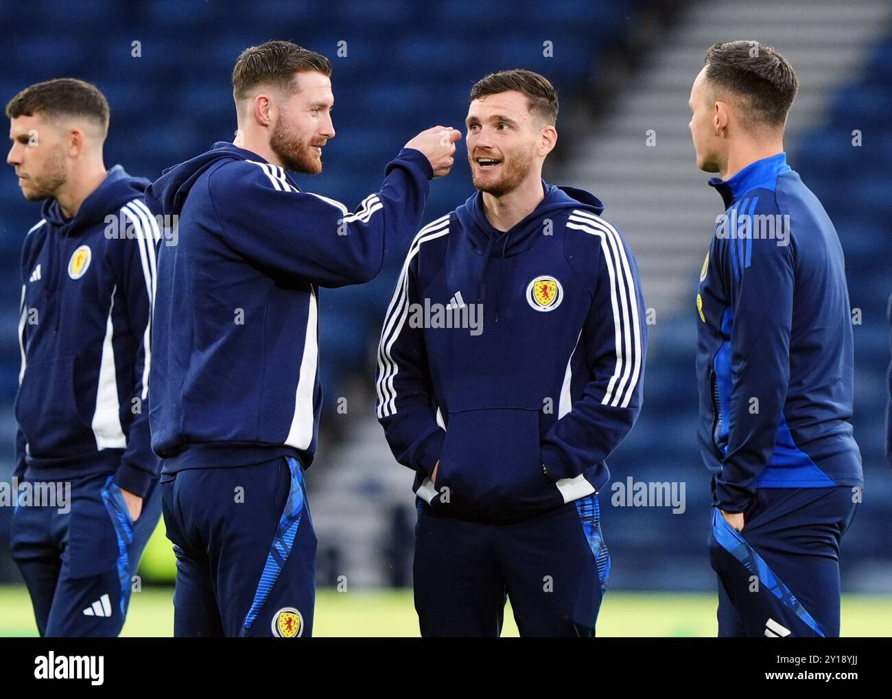 Scotland's Andrew Robertson and Anthony Ralston ahead of the UEFA ...