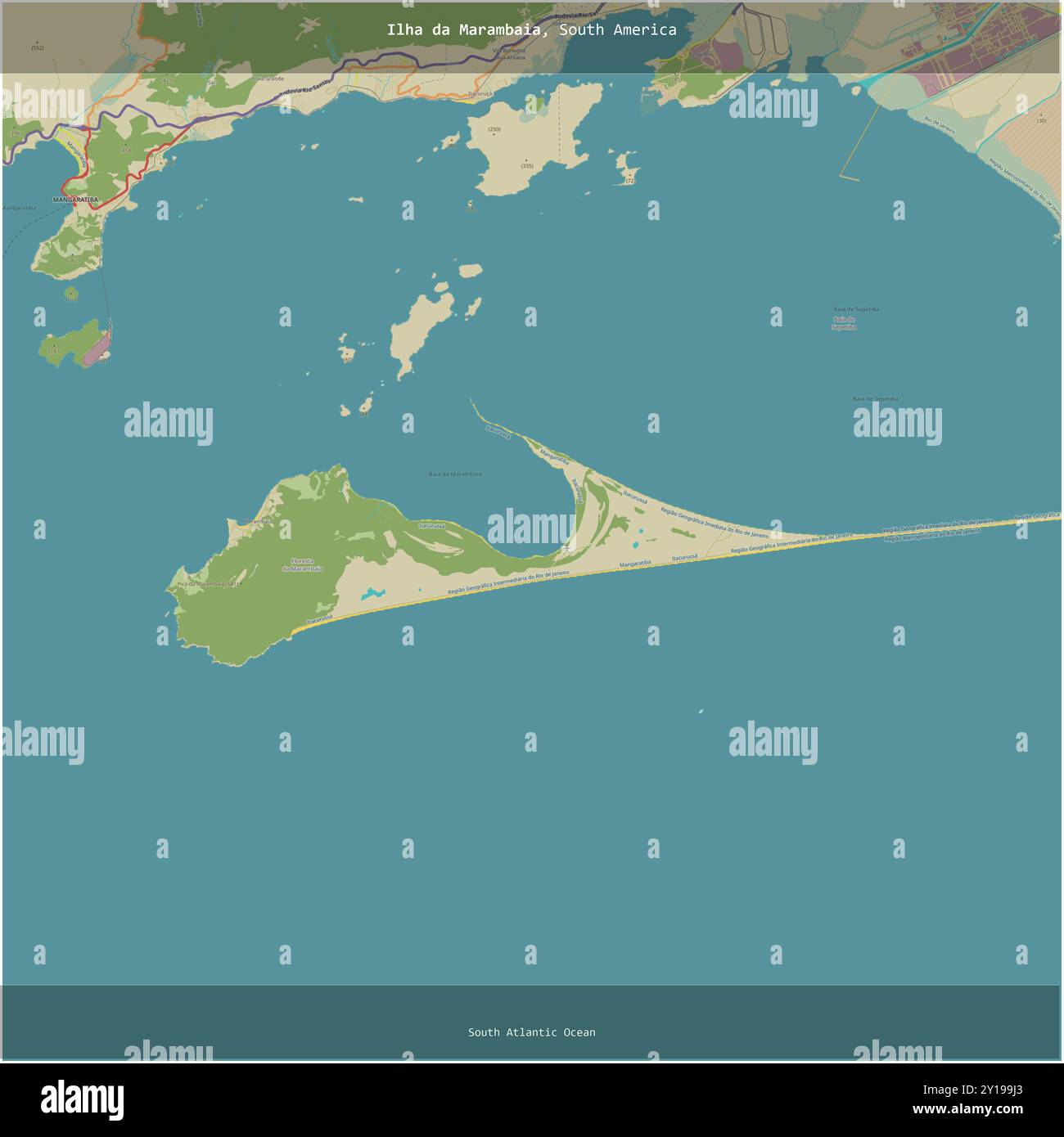 Ilha da Marambaia in the South Atlantic Ocean, belonging to Brazil ...