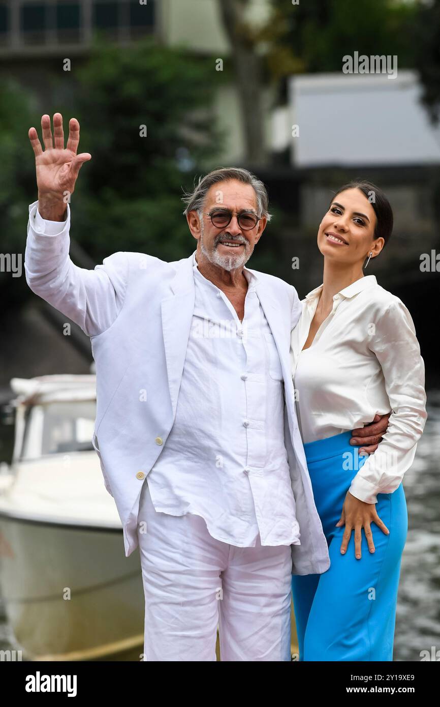 Fabio Testi, Valentina Bissoli 81st Venice Film Festival People at Lido 1 - 5 Sept Excelsion Hotel - Venice, Italy. 5th Sep, 2024. © SGPItalia id 130810_093 * Not Exclusive Credit: Sipa US/Alamy Live News Stock Photo