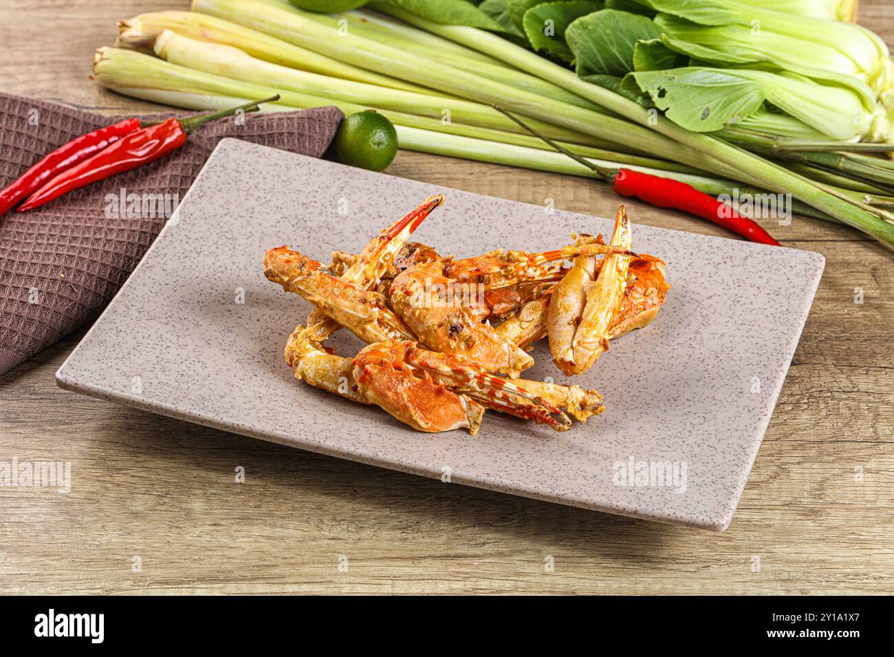 Delicous steamed Spider crab Claws snack Stock Photo - Alamy