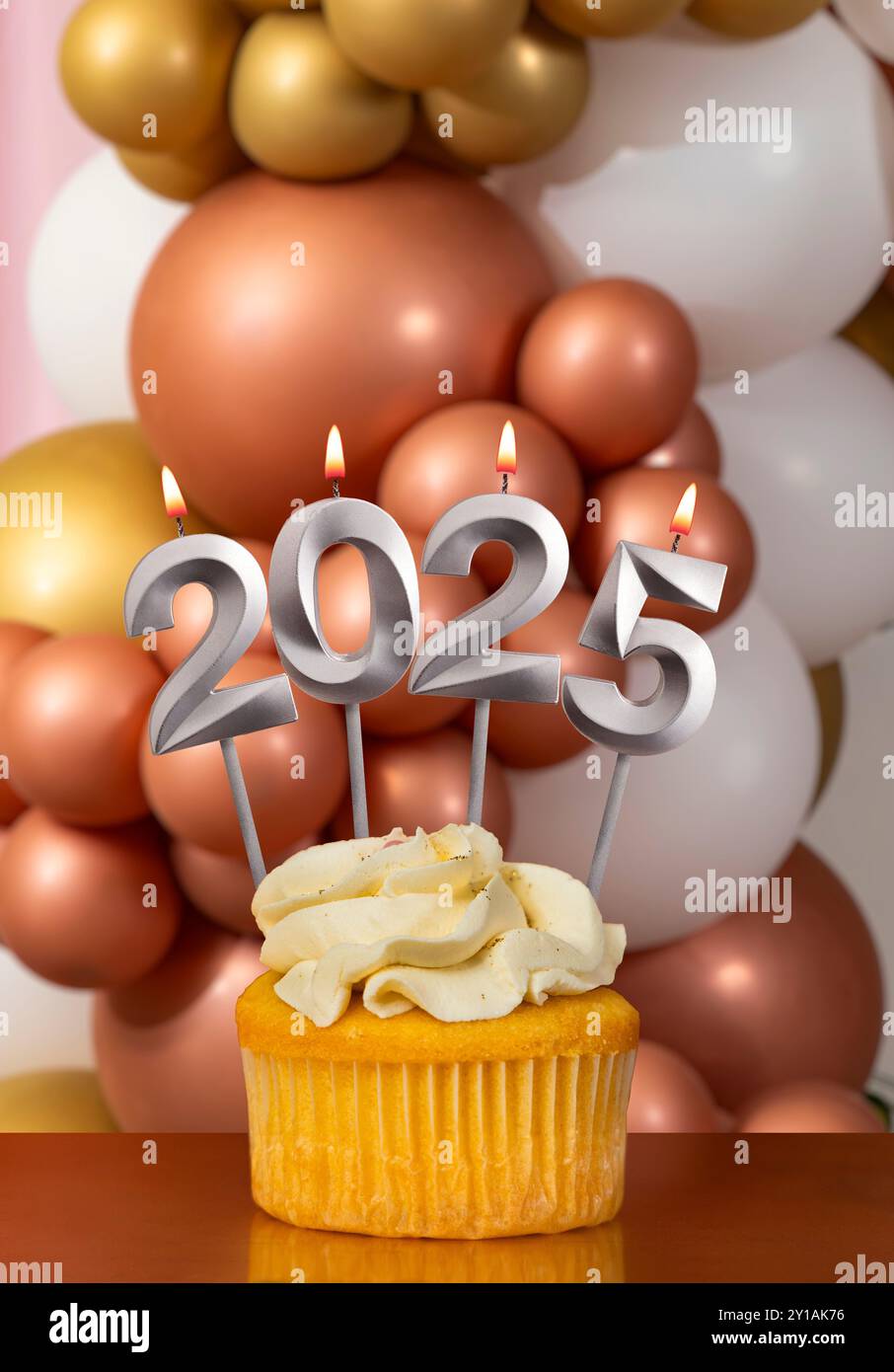 Happy New Year 2025 Candles In The Form Of Lit Numbers Stock Photo Happy New Year 2025 Candles In The Form Of Lit Numbers 2Y1AK76