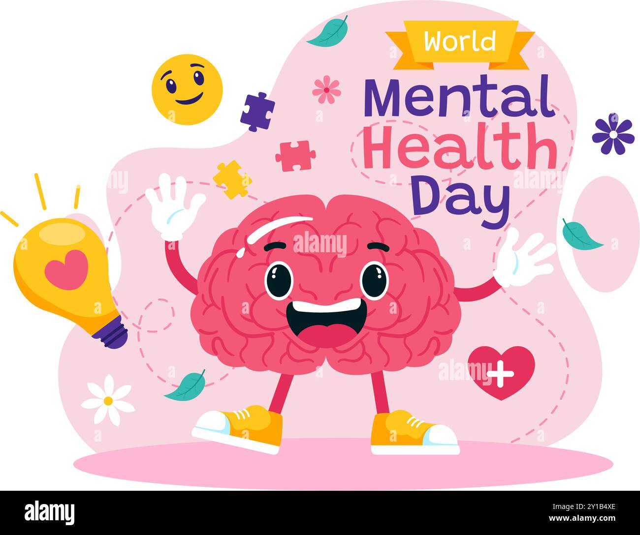 World Mental Health Day Vector Illustration on October 10 featuring ...