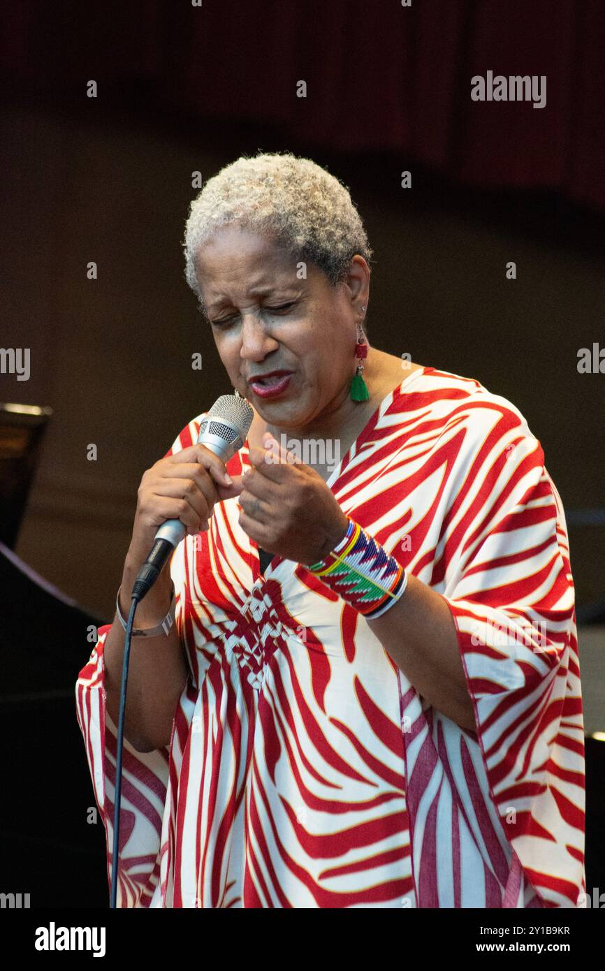 August 31, 2024, USA: RENE MARIE, vocalist, entertains at the Chicago Jazz Festival 2024 (Credit Image: © Karen I. Hirsch/ZUMA Press Wire) EDITORIAL USAGE ONLY! Not for Commercial USAGE! Stock Photo