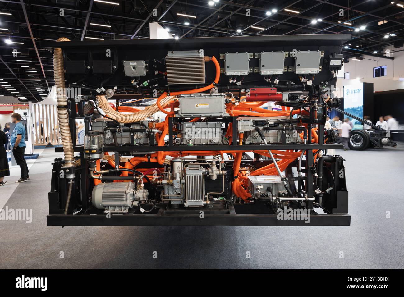 Details of mechanisms inside an BYD electric bus, sustainable ...