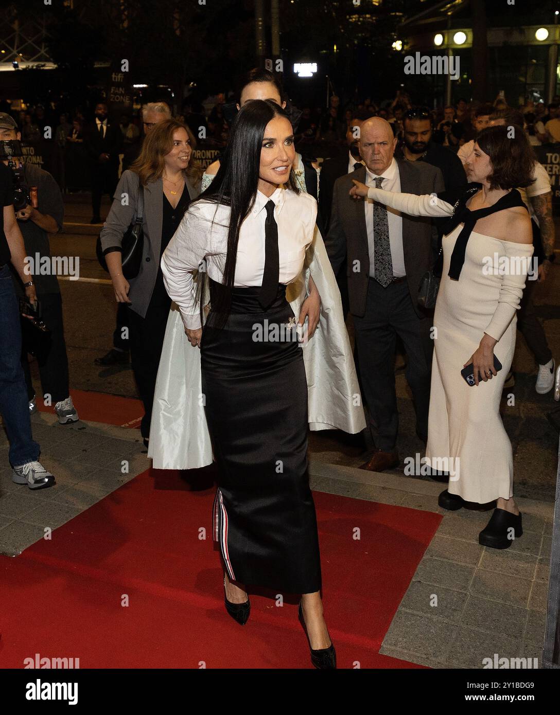 Demi Moore attends the premiere of "The Substance" during the 2024