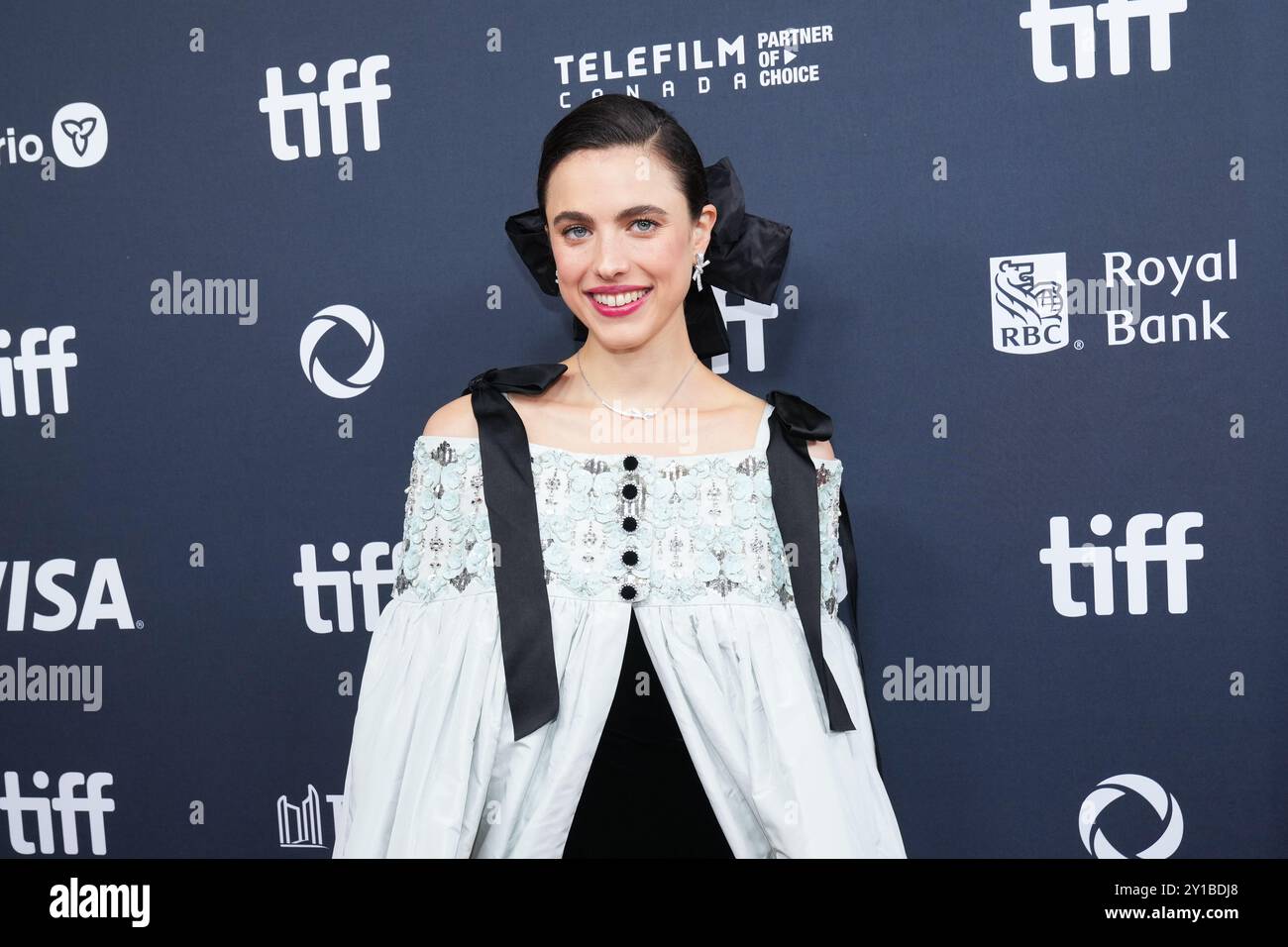 Margaret Qualley attends the premiere of “The Substance” during the