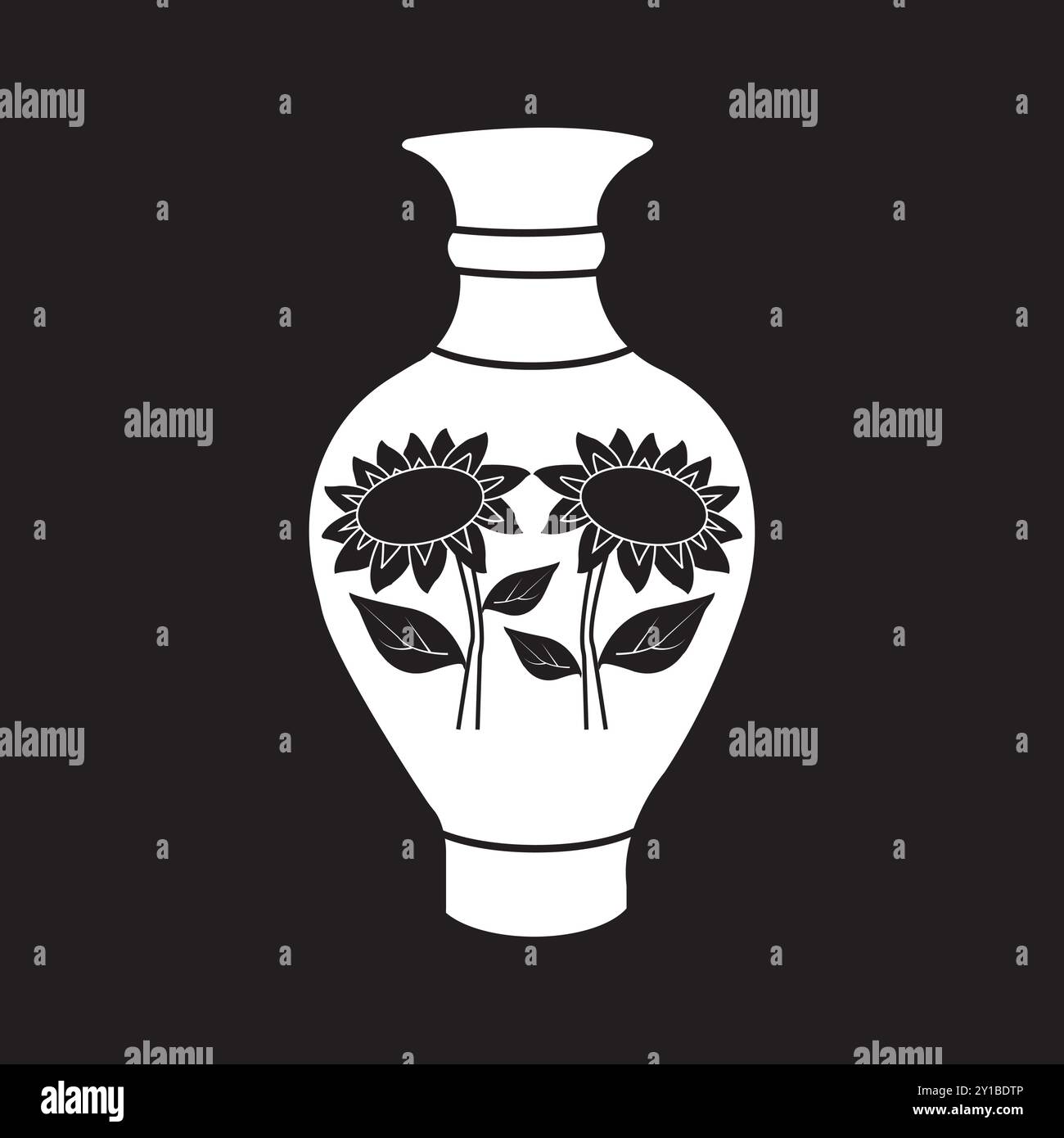 ceramic jar icon vector illustration logo design Stock Vector