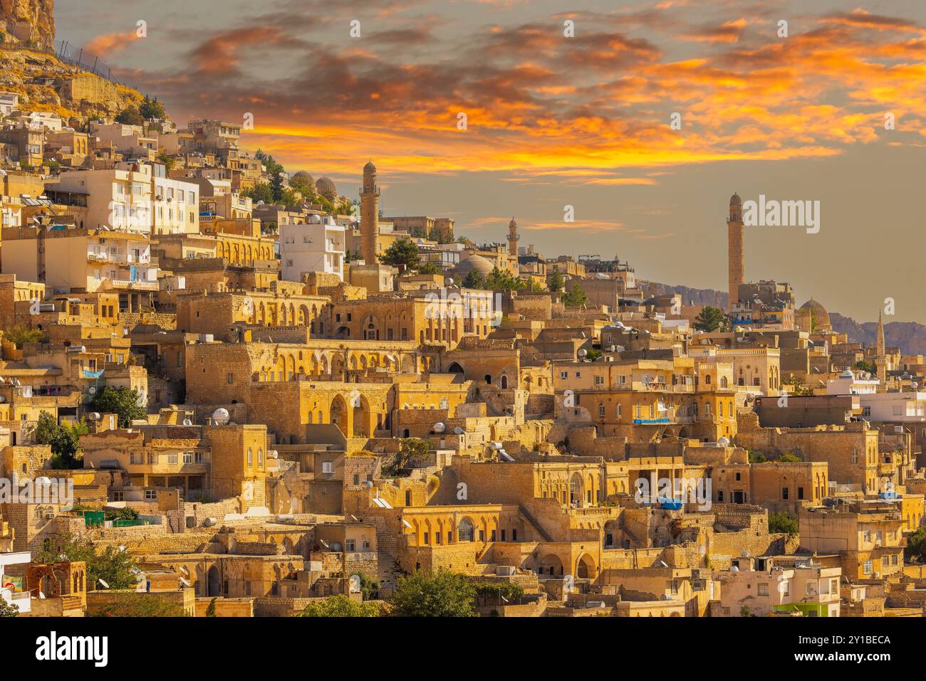 Ancient And Stone Houses Of Old Mardin Eski Mardin With Mardin Castle 