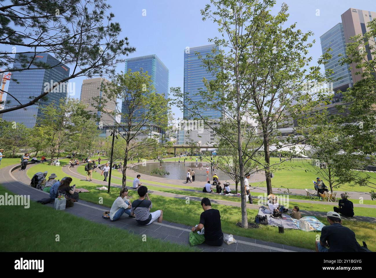 Visual Reference: People Visit The South Park Of Grand Green Osaka In