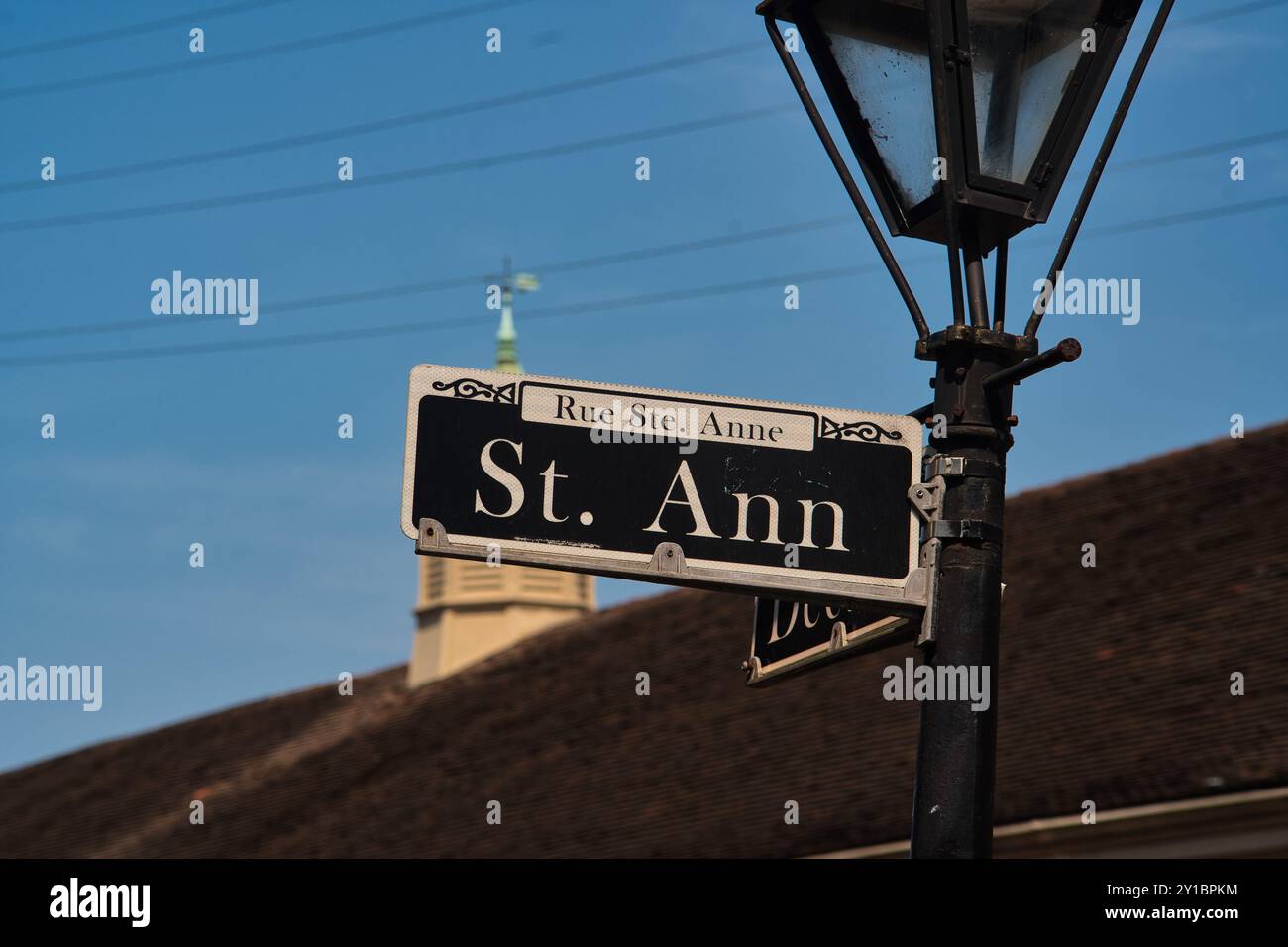 Rue St. Ann Street Sign New Orleans French Quarter Stock Photo