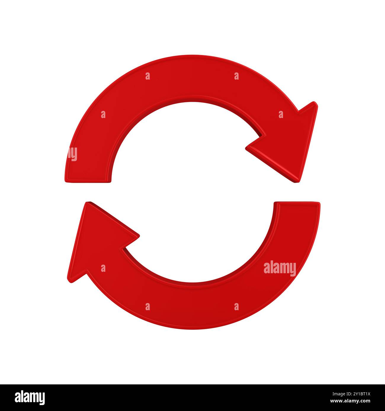 Red arrow on white background. Isolated 3D illustration Stock Photo - Alamy
