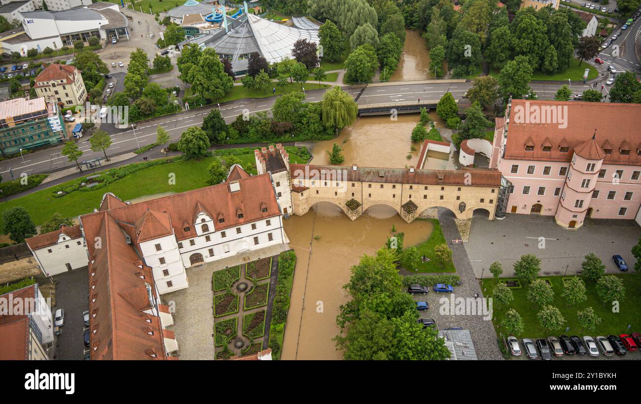 Historic flooding of the old town in Amberg, Bavaria, Germany , 2013 ...
