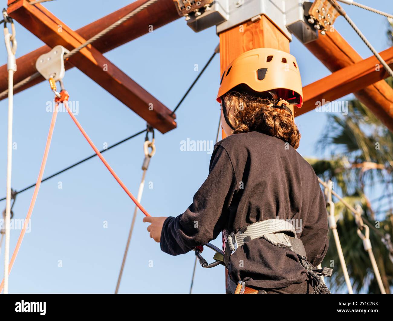 High Ropes Safety Ropes Course safety hi-res stock photography and images - Alamy