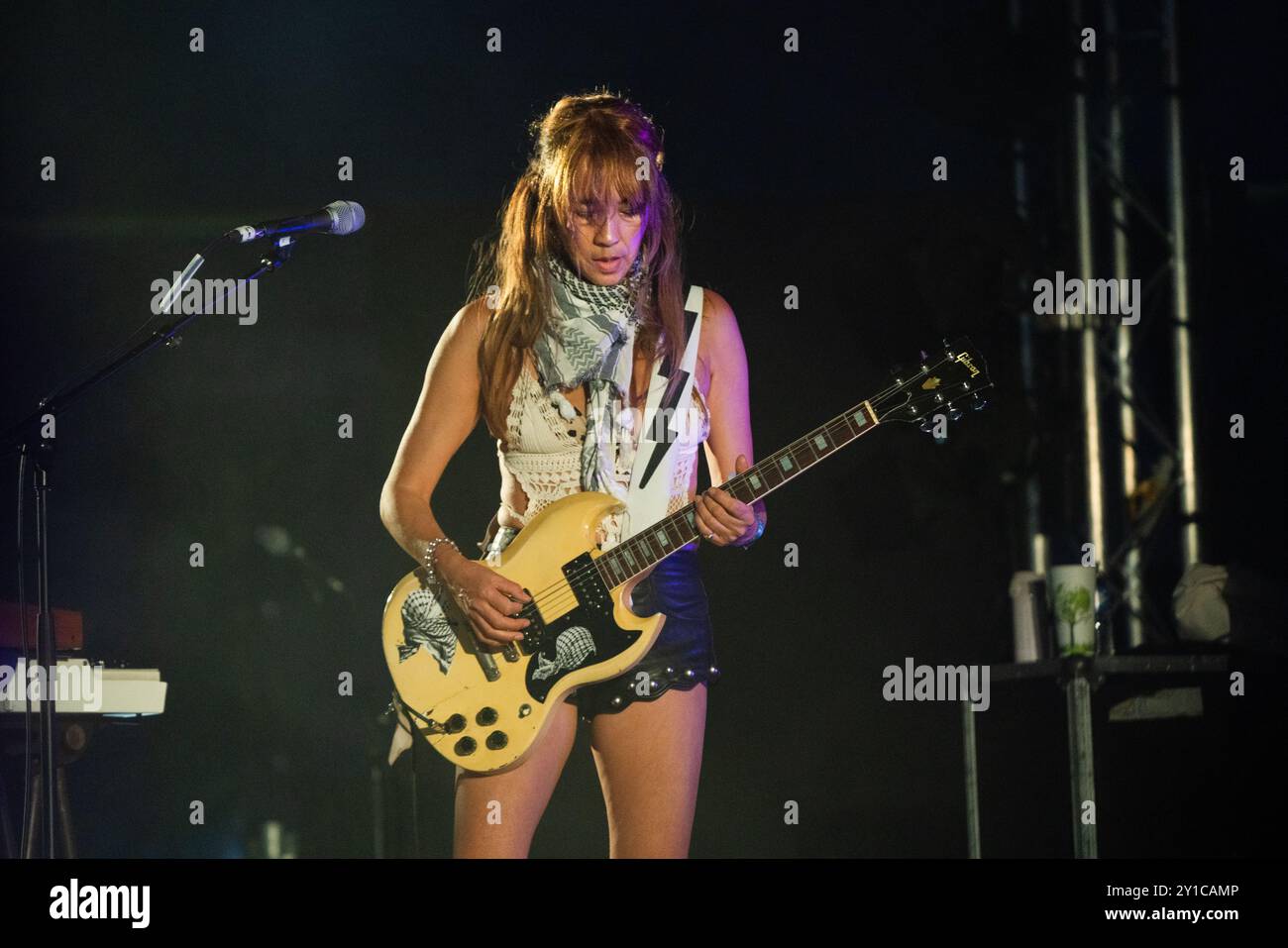 BLONDE REDHEAD, CONCERT, 2024: Kazu Makino from the band Blonde