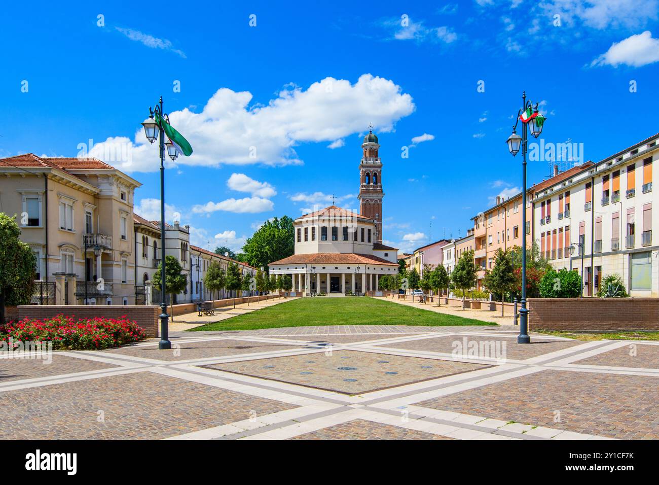 ROVIGO, ITALY – JUNE 13, 2024: Piazza Vittorio Emanuele II in Rovigo ...