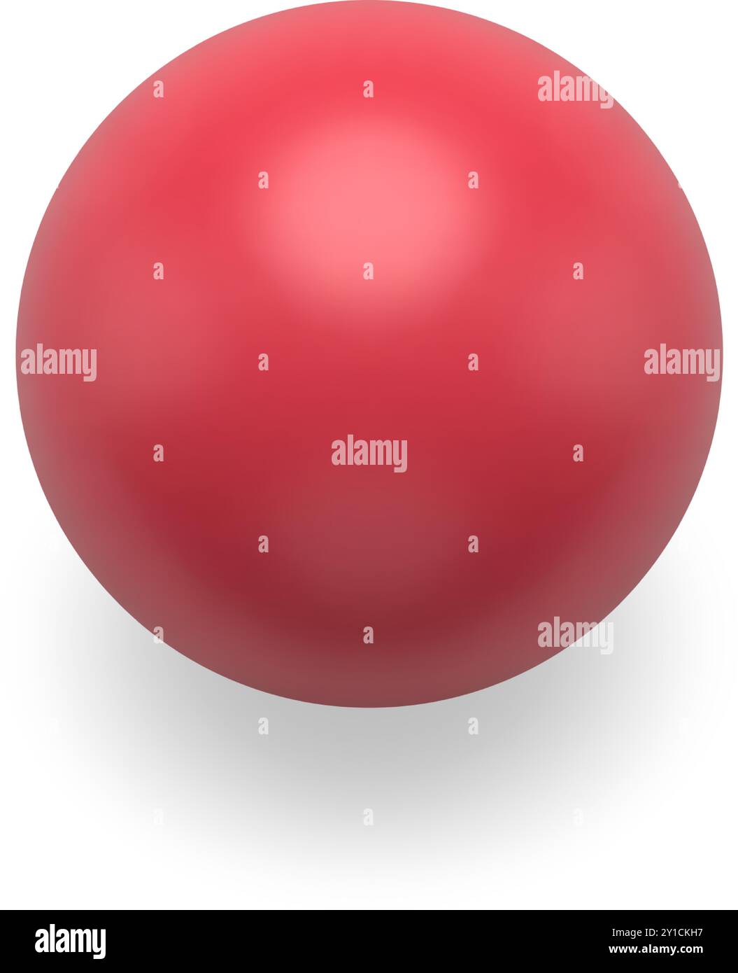 Red classic glossy realistic circle ball clear 3d template for balloon or globe design vector illustration. Premium rounded sphere geometric shape fly Stock Vector
